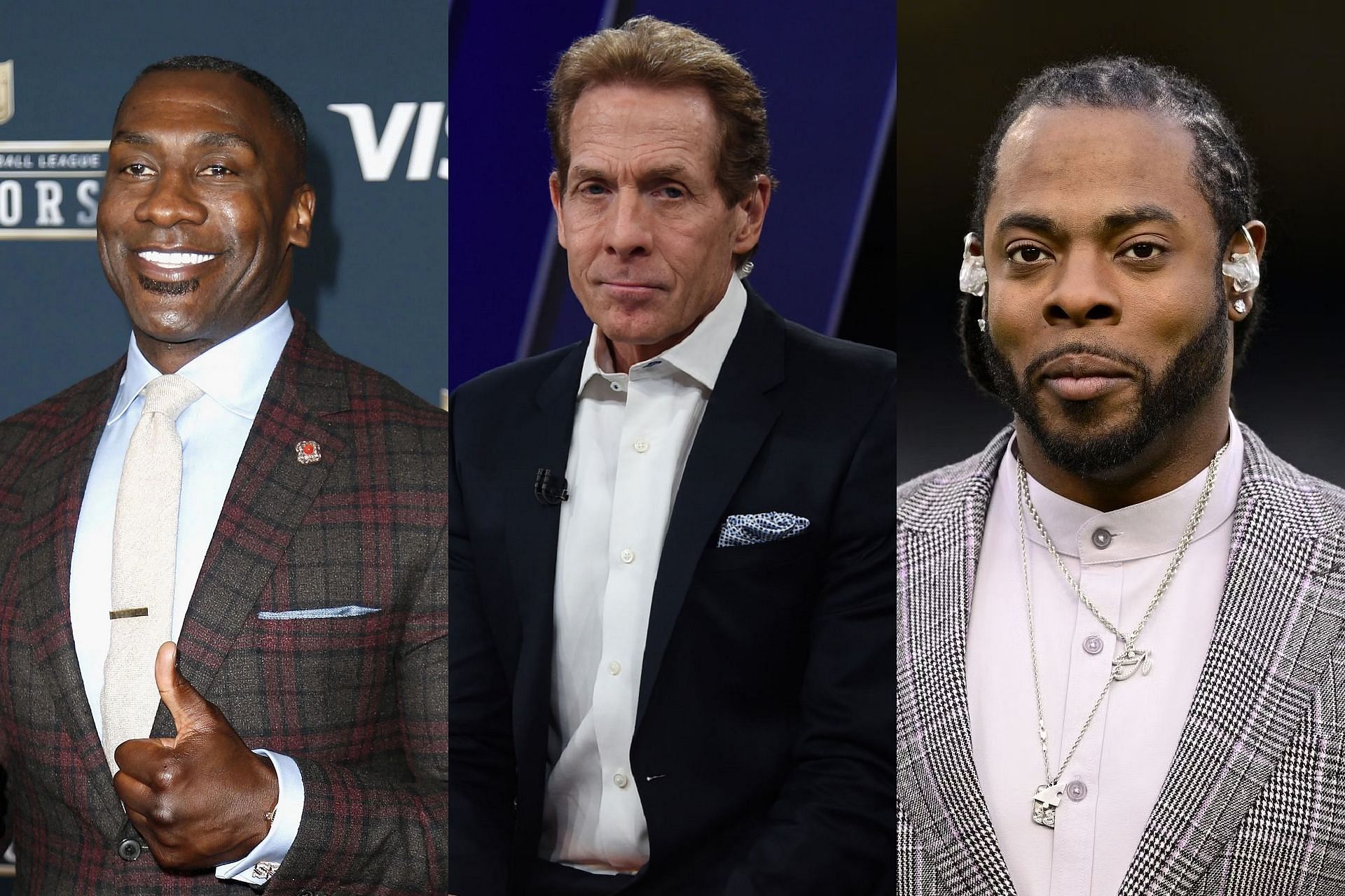 Insider dishes info on Richard Sherman potentially joining Skip Bayless on Undisputed to replace Shannon Sharpe (Pic Credit: Getty and Fox 40)
