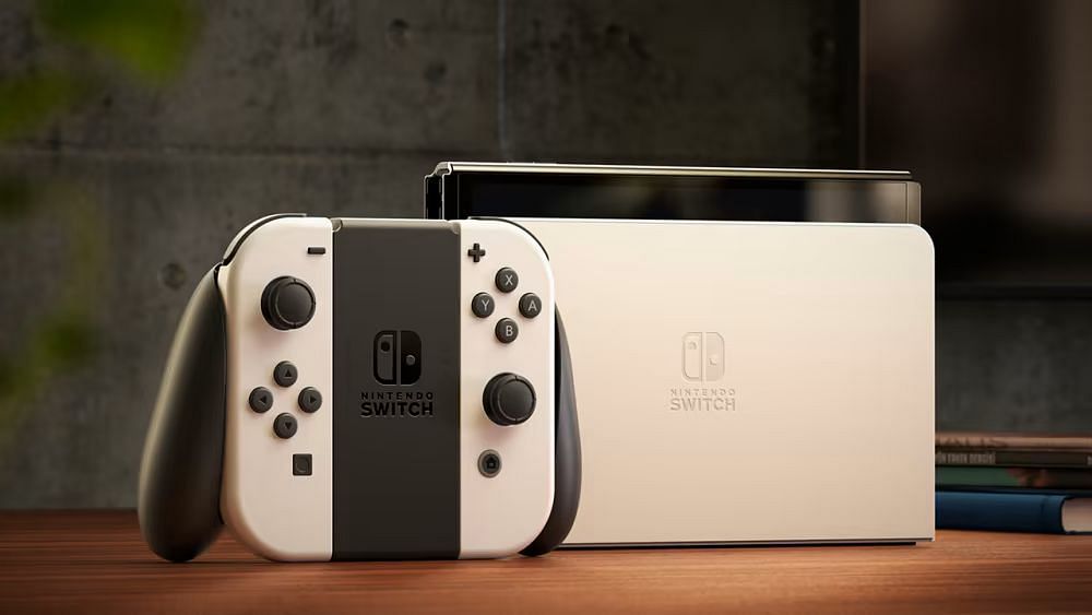 The Nintendo Switch OLED model released in 2021 (Image via Nintendo)