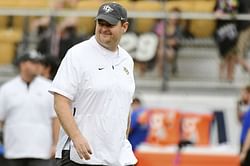 Josh Heupel chuckles reminiscing about his national championship victory and playing for Oklahoma at 2023 SEC Media Days