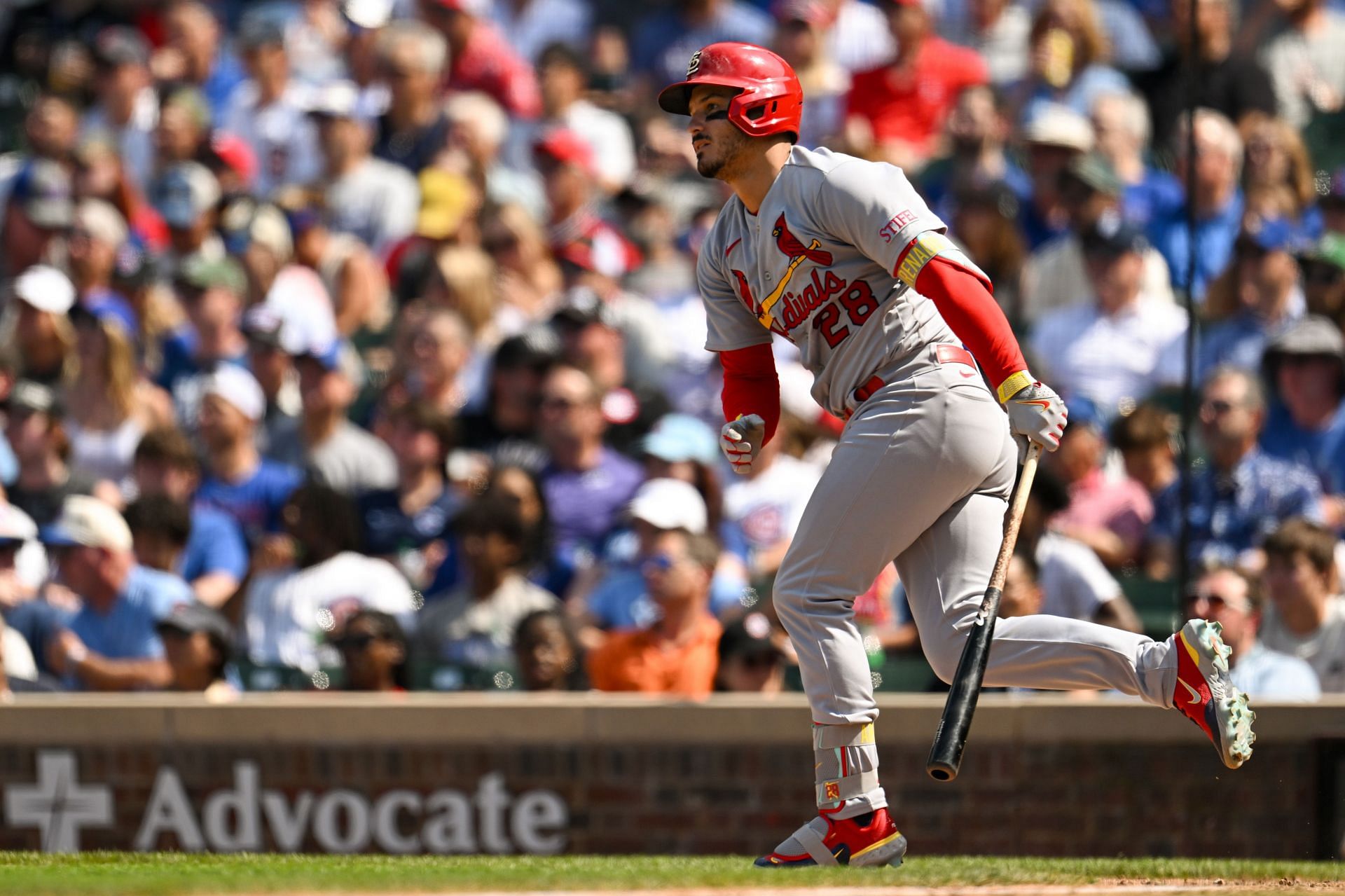 Nolan Arenado of the St. Louis Cardinals against the Chicago Cubs at Wrigley Field