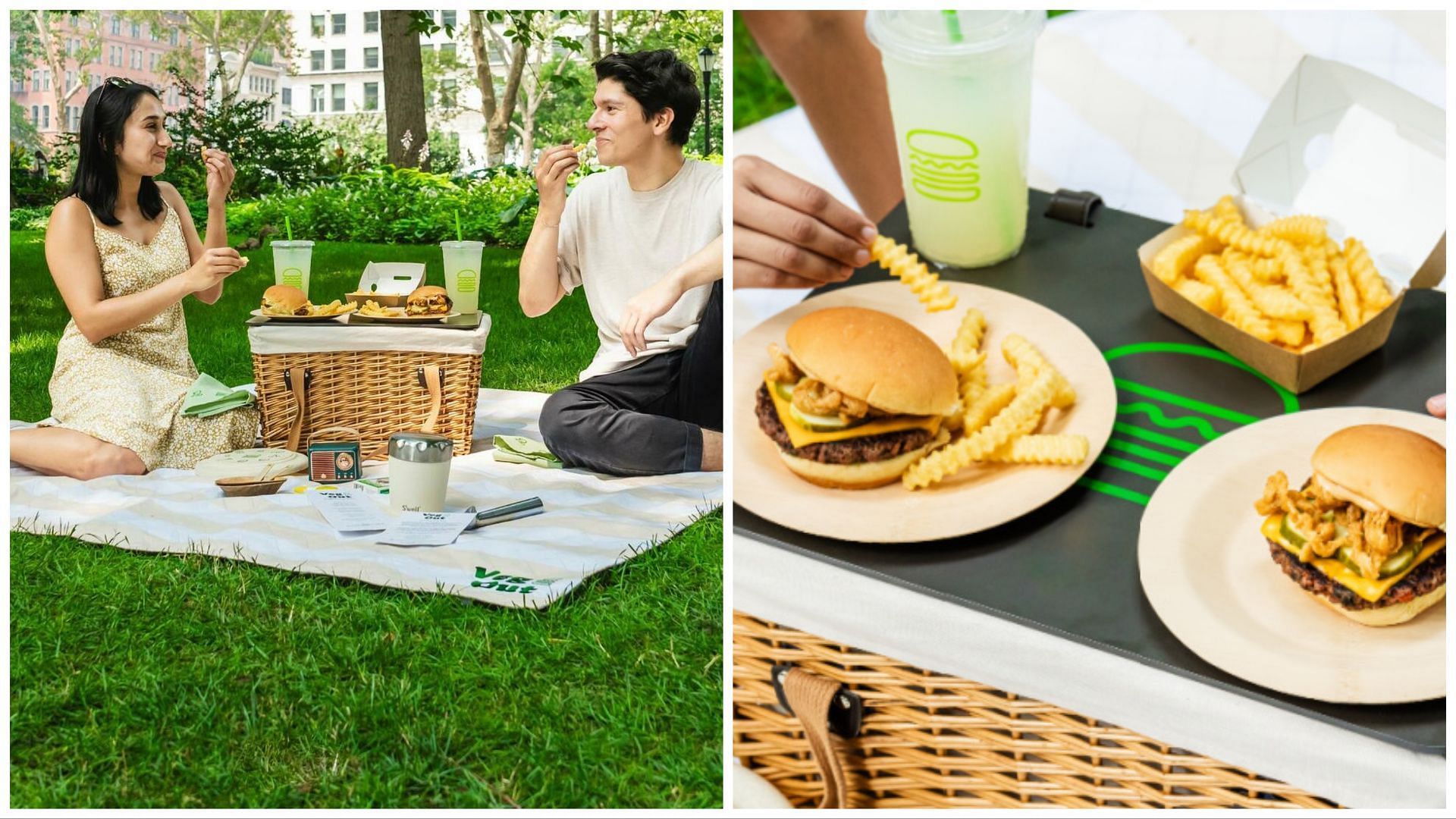 Shake Shack Veg Out picnic basket contains lots of items (Image via Veg Out Picnic / Shake Shack)