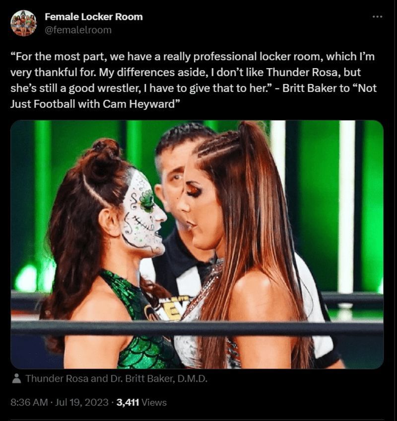 Britt Baker and Thunder Rosa