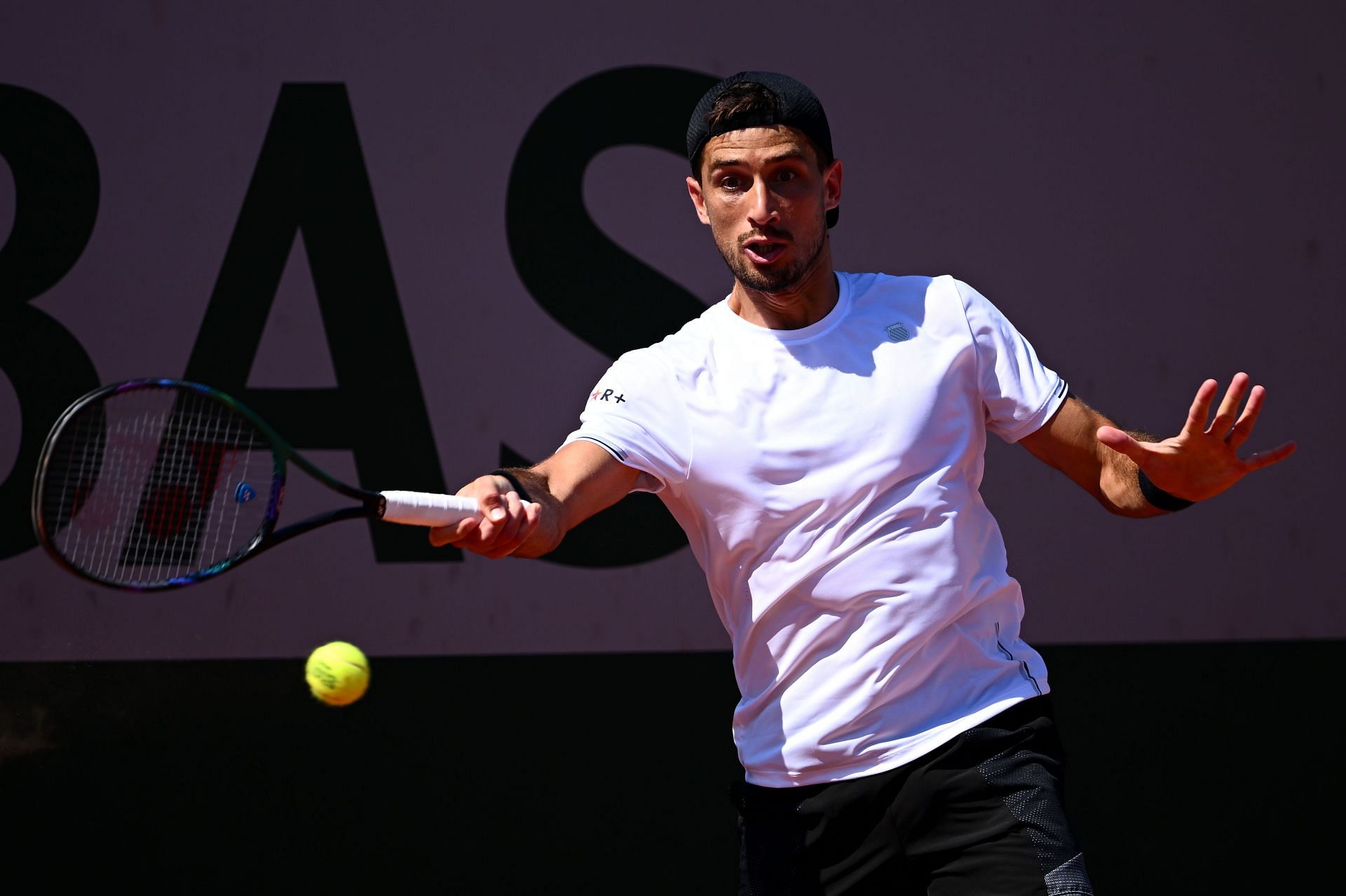 Pedro Cachin in action at the 2023 French Open