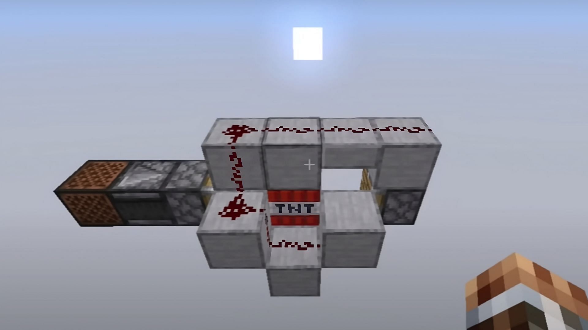 A Minecraft player recently shared the design of a TNT duper that is incredibly resource effective (Image via Ianxofour/YouTube)