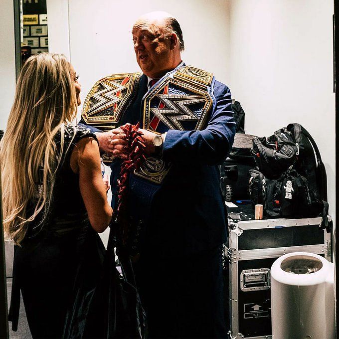 PHOTO: Bloodline Member Seen Chatting With Trish Stratus Backstage At ...