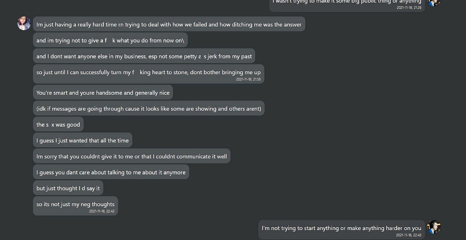 AutomaticJak&#039;s private conversation with The Red Queen 1/3 (Image via https://imgur.com/a/bkMlUI1)