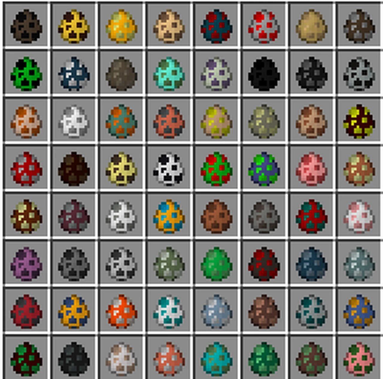 Spawn eggs (Image via Planet Minecraft)