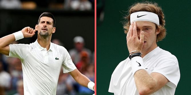 Novak Djokovic: "Andrey Rublev's looking for his first semifinal in a Slam, hopefully that's not going to happen"