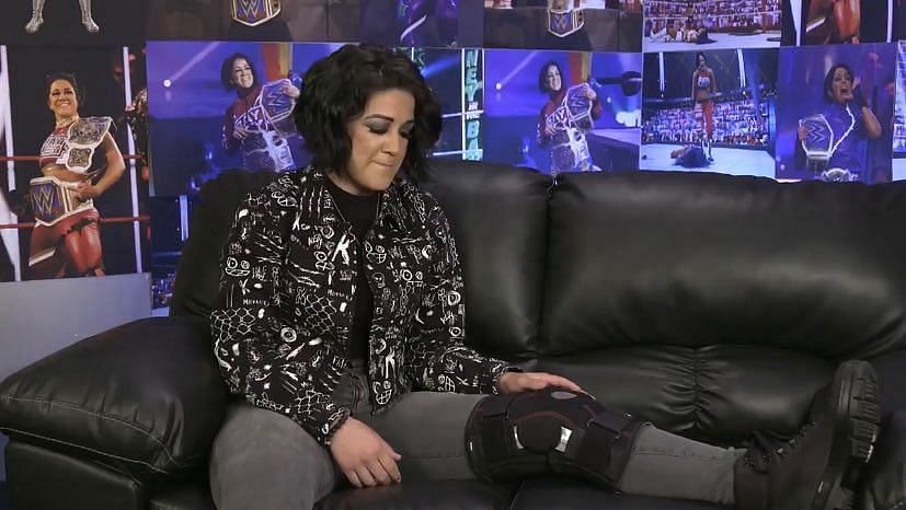 Bayley suffered an injury scare tonight.
