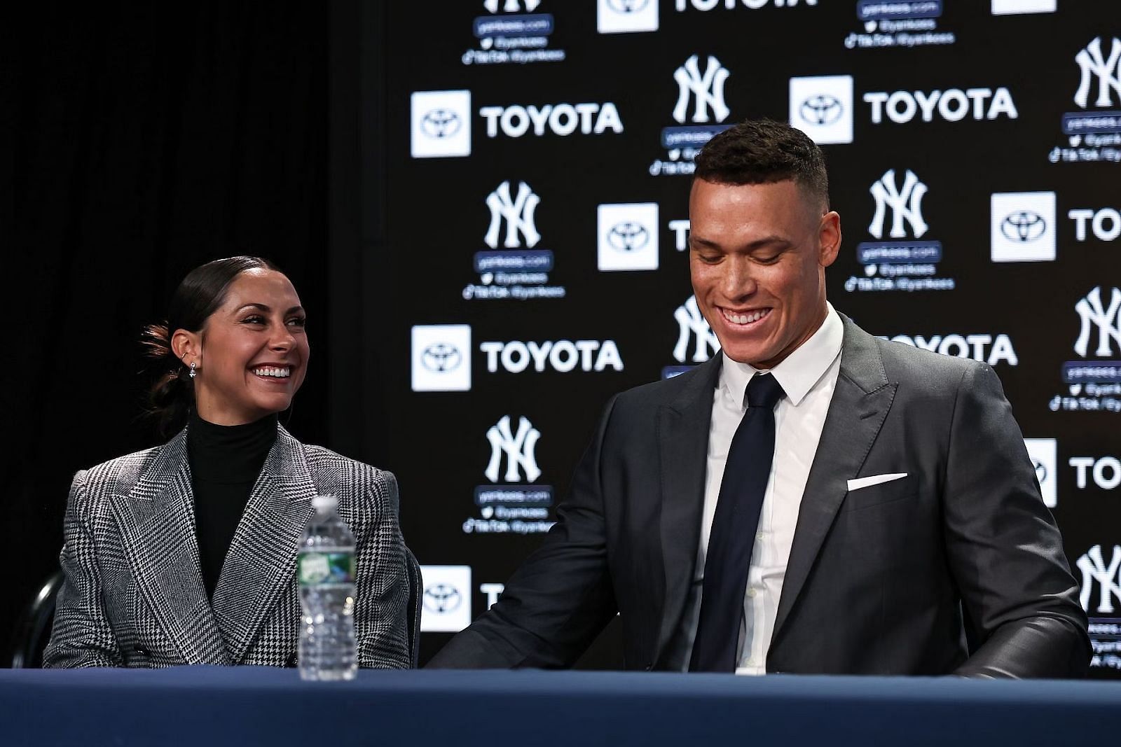 Aaron Judge with his wife