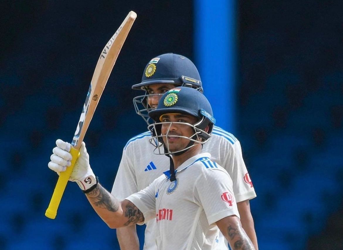 Ishan Kishan made his maiden Test half-century in the second game