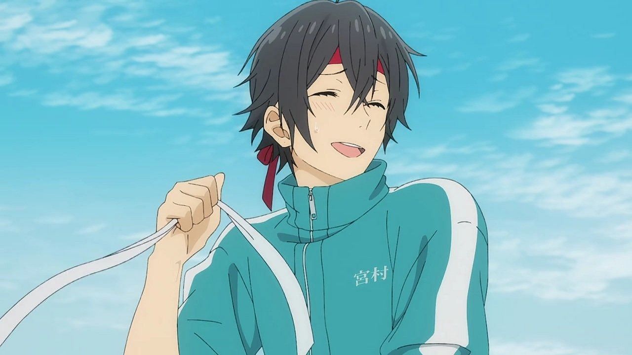 Miyamura from Horimiya: The Missing Pieces ep.3 after winning Cavalry battle. (Image via Cloverworks)