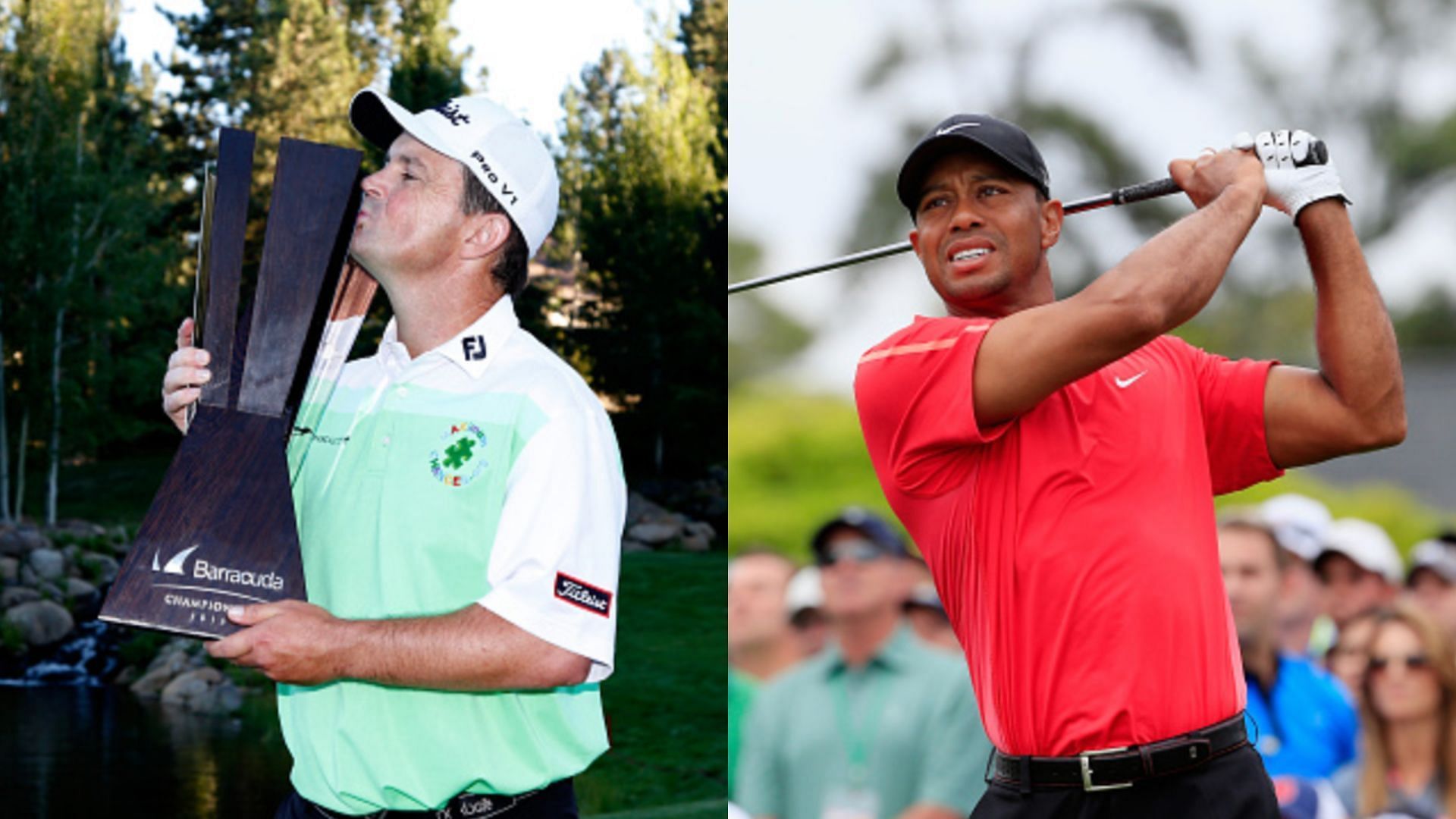 Greg Chalmers, Tiger Woods (Images via Getty)