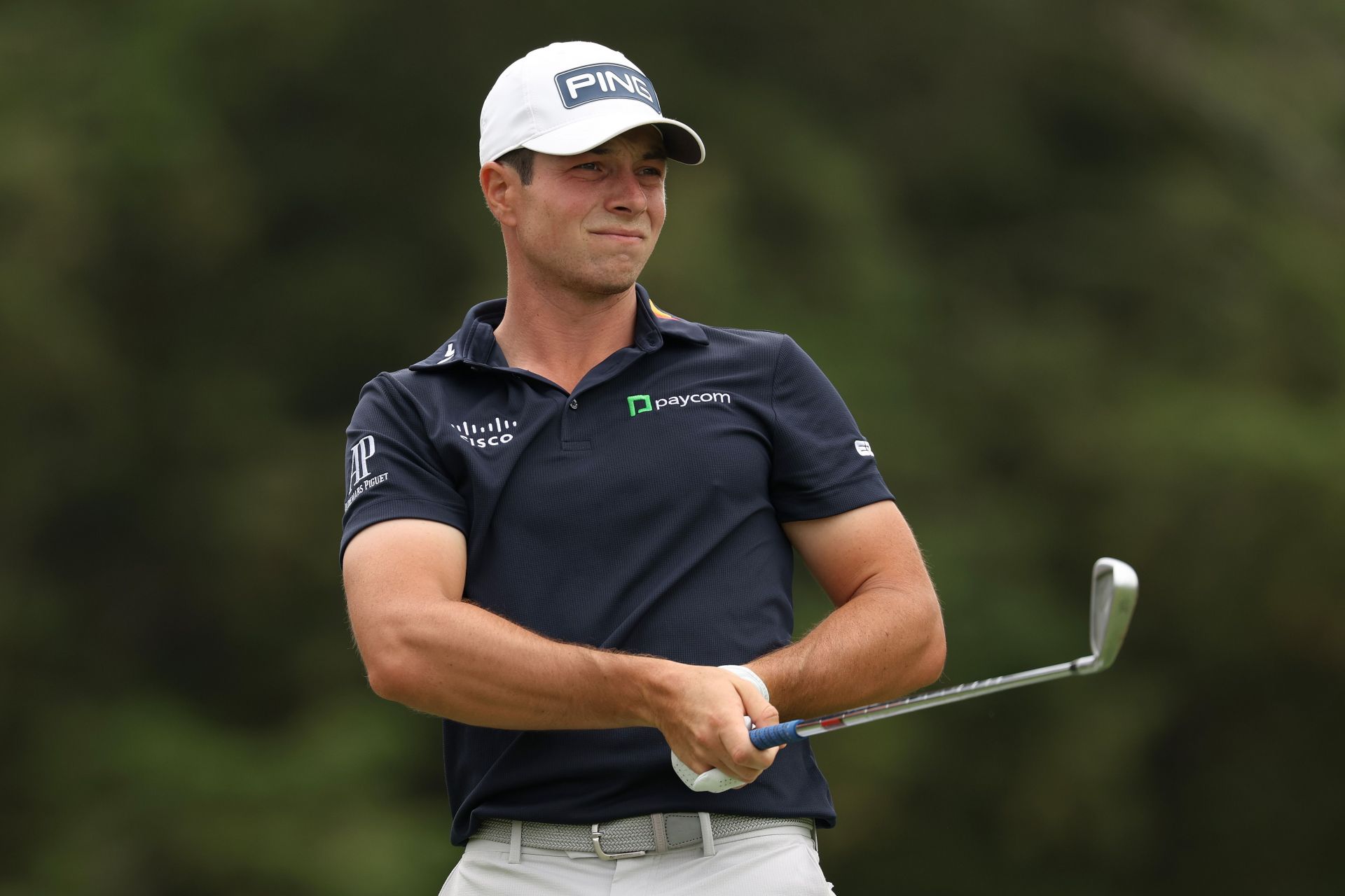 Viktor Hovland during the Travelers Championship