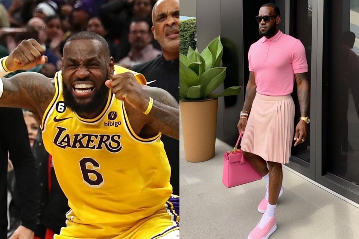 Did LeBron James wear pink skirt & carry a purse? Viral photo debunked