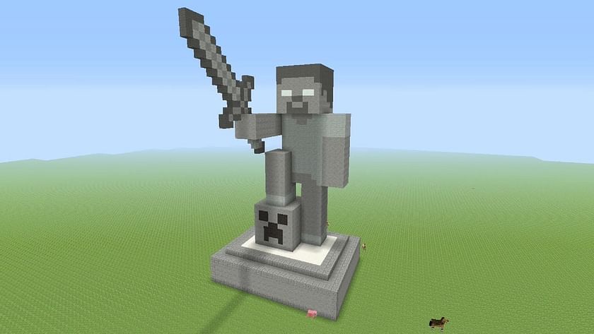 minecraft skeleton statue