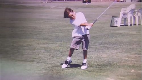 Rickie Fowler playing at Murrieta Valley Driving Range (Image via Golf Week)