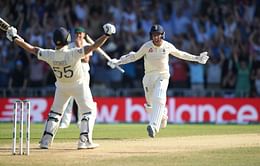 "I walked out to bat to a standing ovation and everyone had their shoes off, were drinking out of their shoes" - Leach on Old Trafford's atmosphere