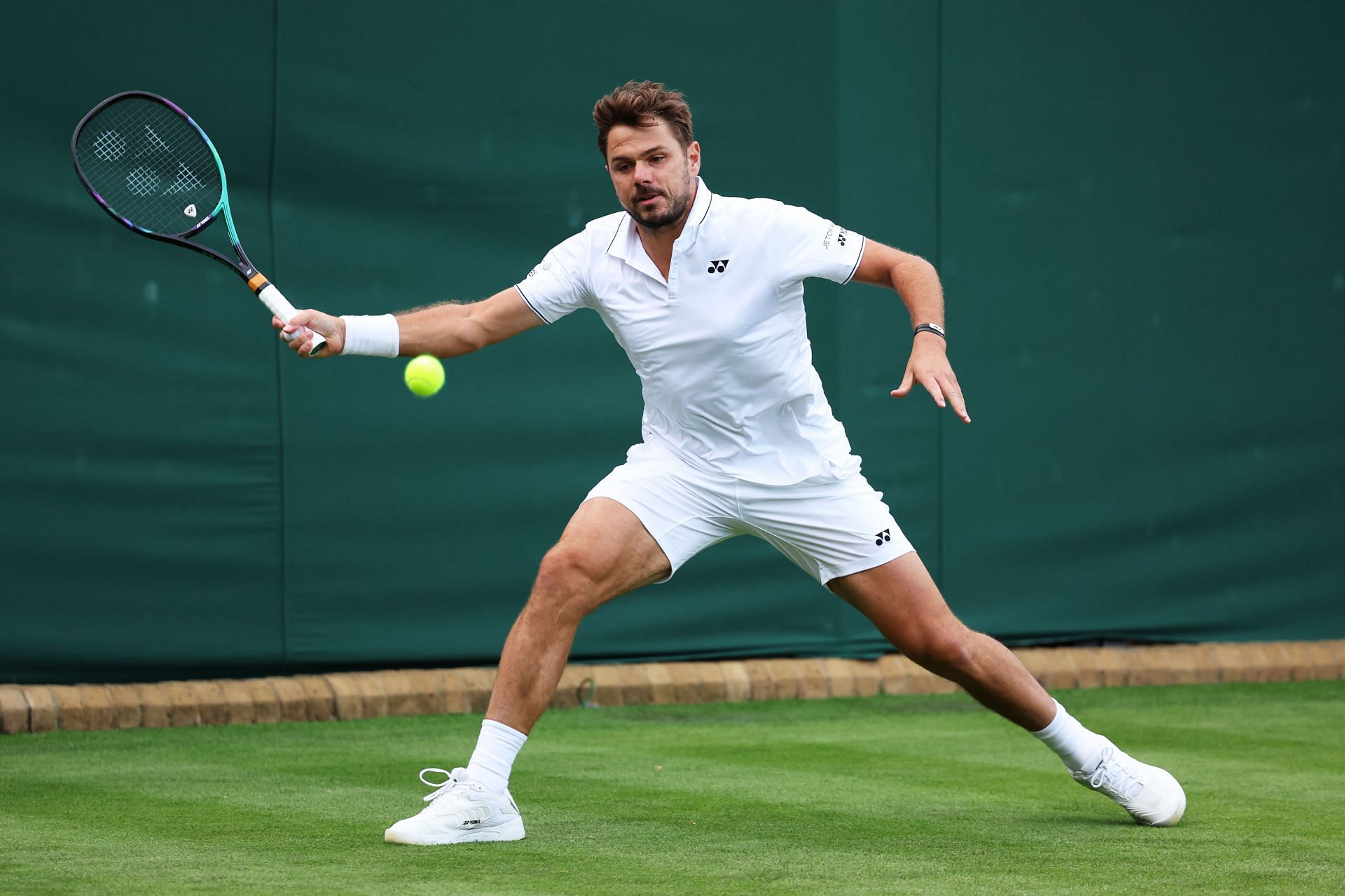 Stan Wawrinka in action at Wimbledon