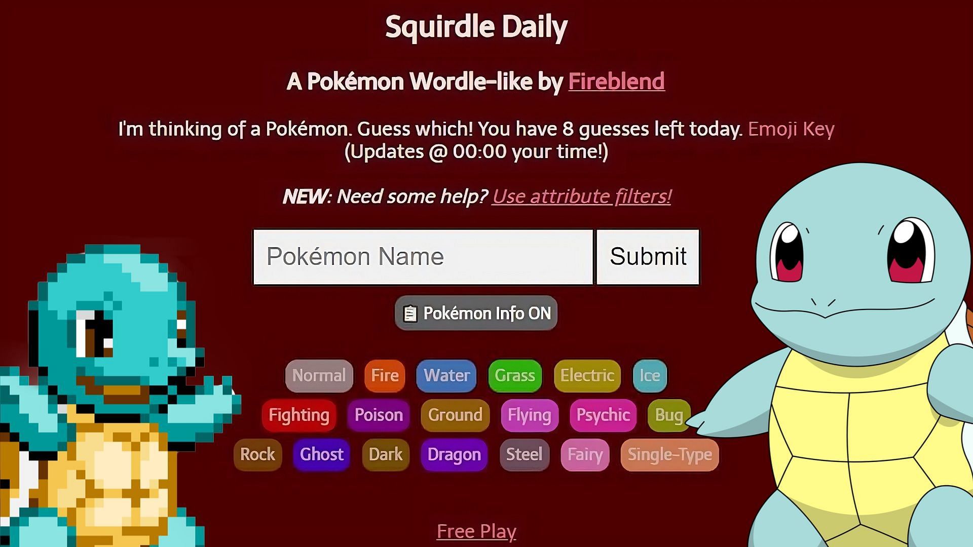 Another 'Wordle' Alternative, 'Squirdle,' Wants You To Guess That Pokémon