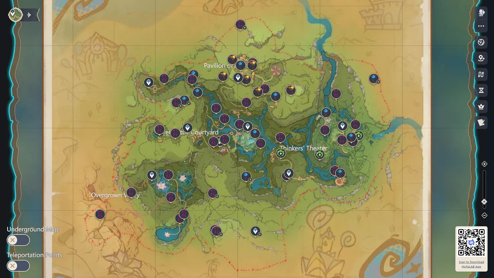 All time trials and puzzle challenge locations (Image via Interactive Map)