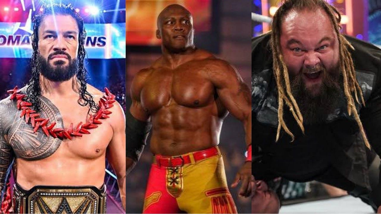WWE सुपरस्टार्स रोमन रेंस, बॉबी लैश्ले और ब्रे वायट 