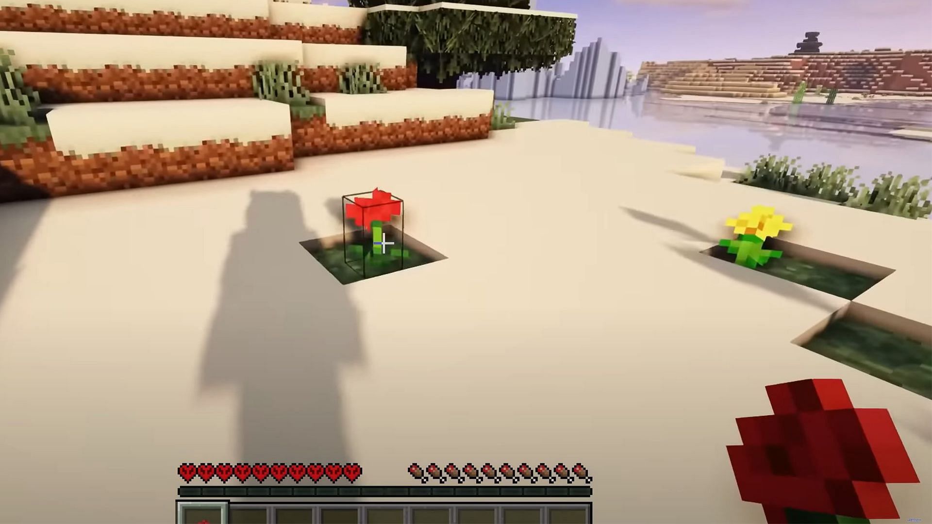 Poppy flower in Minecraft (Image via Mojang)