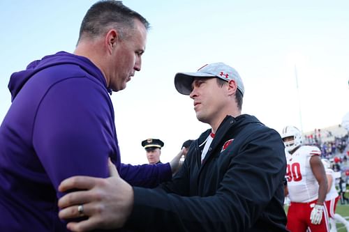 Pat Fitzgerald during Wisconsin v Northwestern