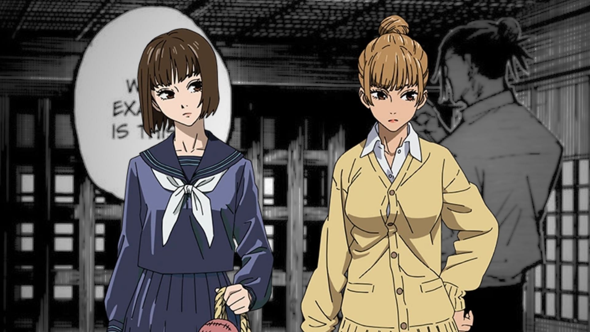 Mimiko and Nanako as seen in Jujutsu Kaisen anime (Image via MAPPA)
