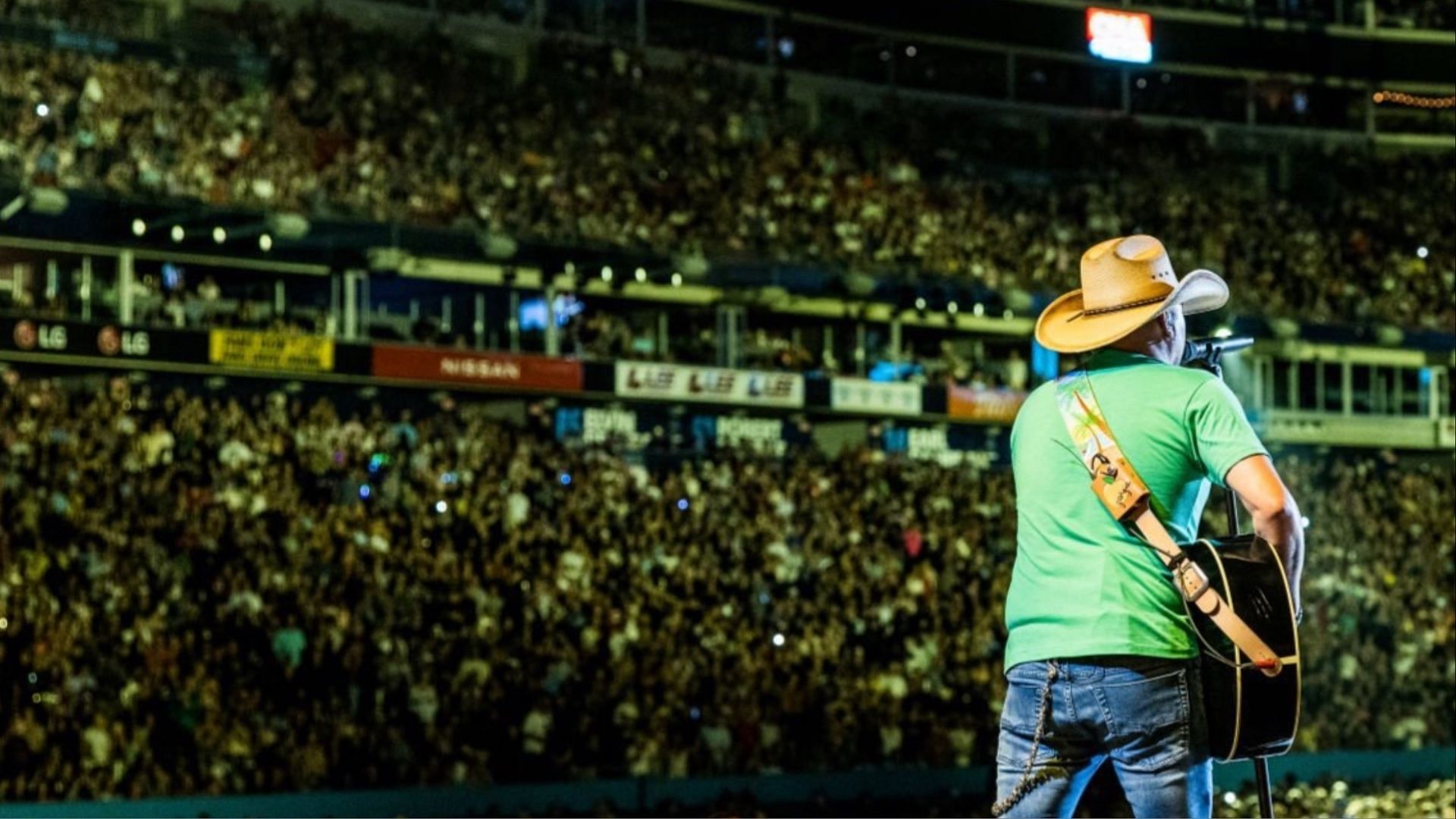 Aldean performed on the stage of CMA Fest 2023 in Nashville, Tennessee. (Photo by Jason Kempin/Getty Images)