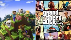 Minecraft player uses camera command to add character switching from GTA 5