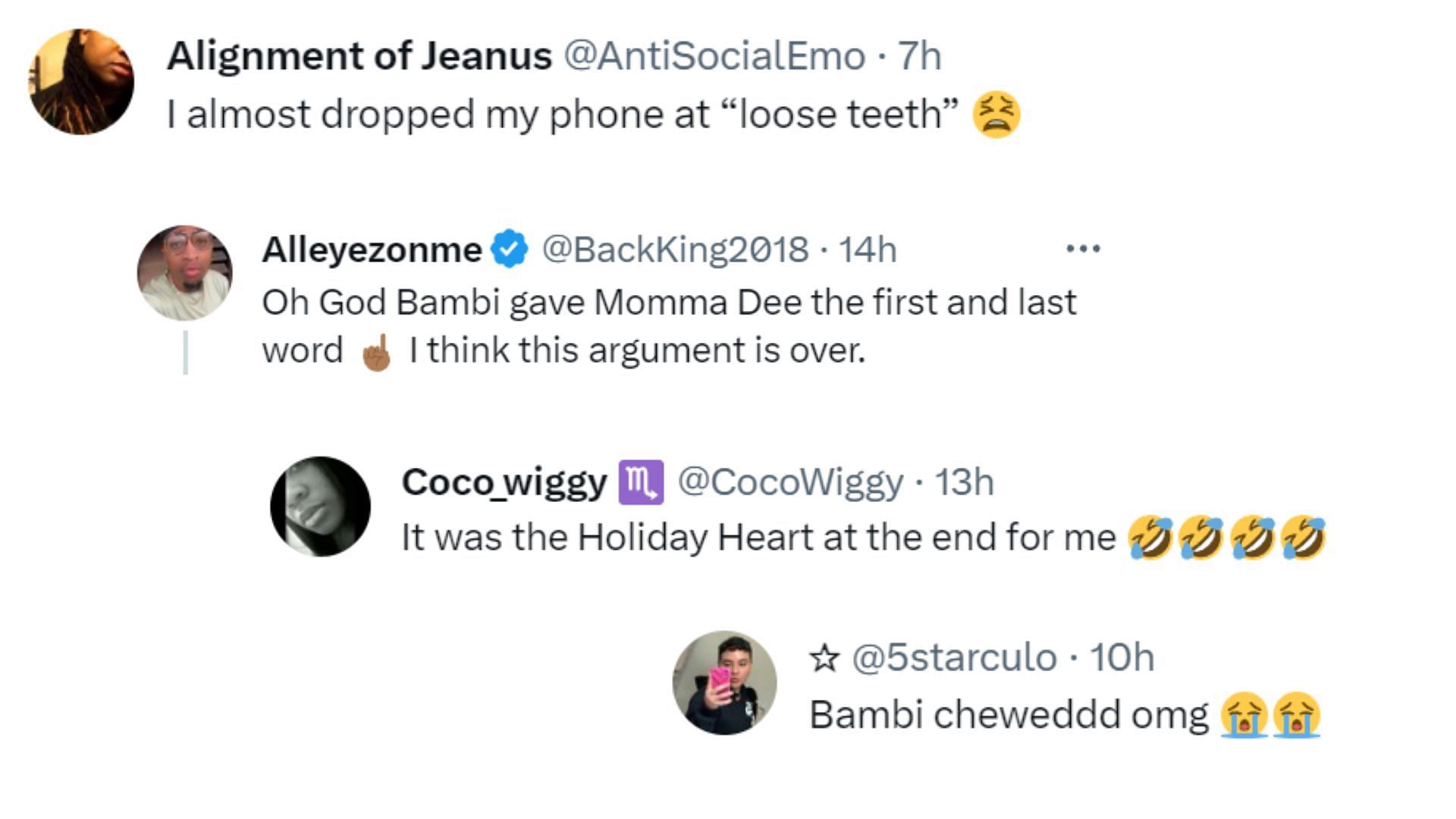 Fans support Bambi&#039;s speculated clap back (Image via @JaysRealityBlog/Twitter)