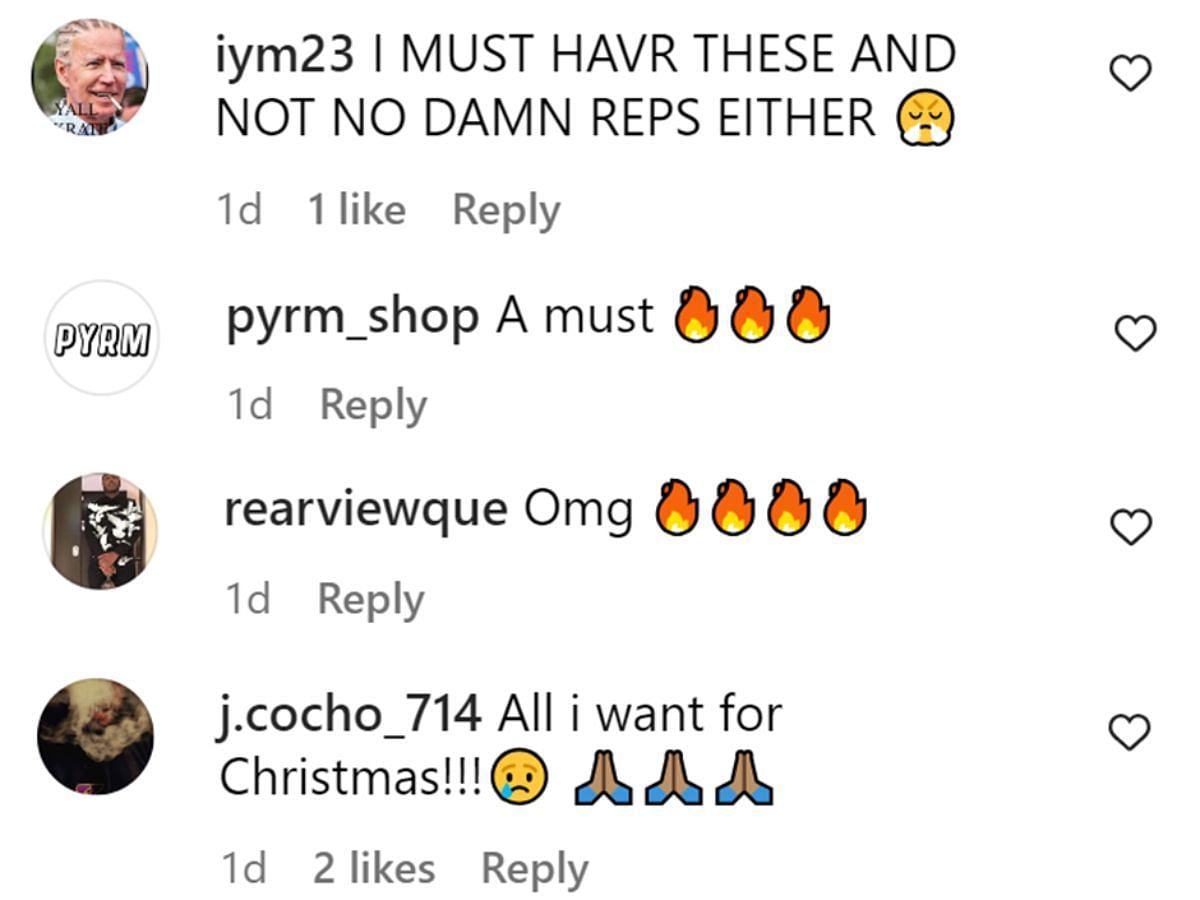 Kobe fans react to the news of the shoes&#039; release in December (Image via Instagram)