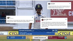 "And people said he's better than KS Bharat" - Fans on Twitter slam Ishan Kishan for poor shot-selection in 2nd Test vs West Indies