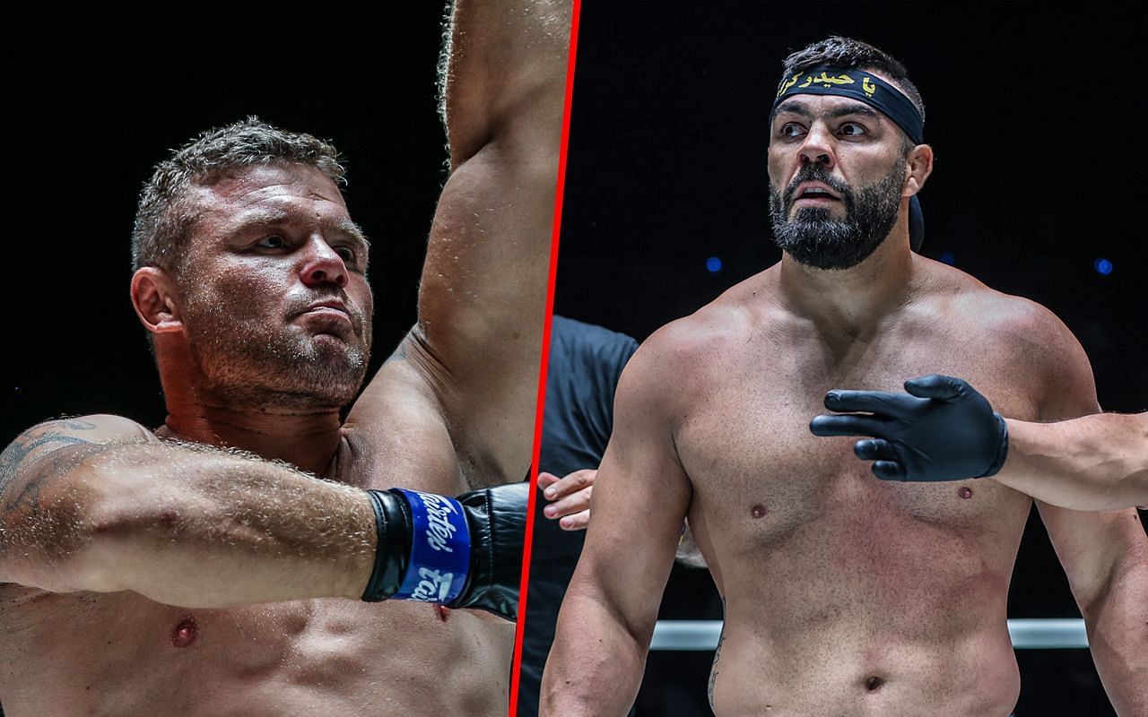 Anatoly Malykhin (L) / Amir Aliakbari (R) -- Photo by ONE Championship