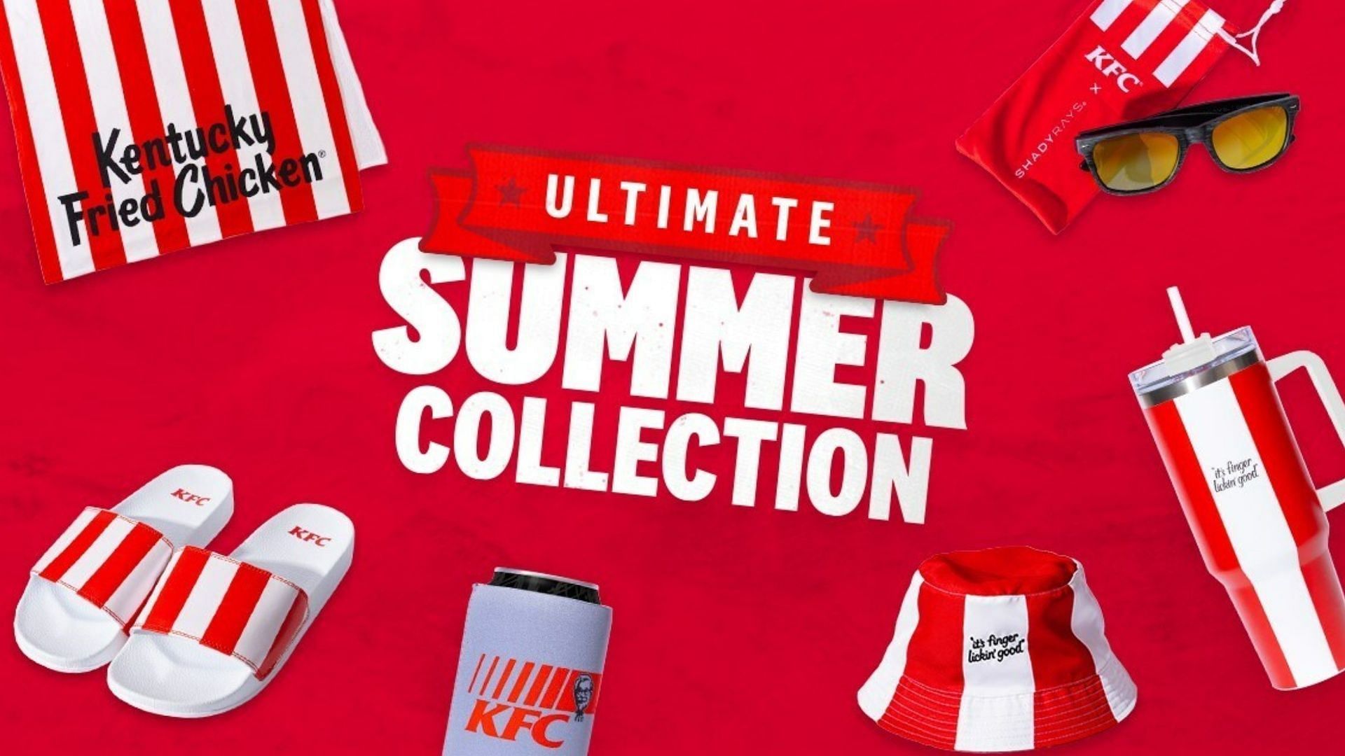 KFC launches its own merch shop along with a new Ultimate Summer Collection merch (Image via KFC)