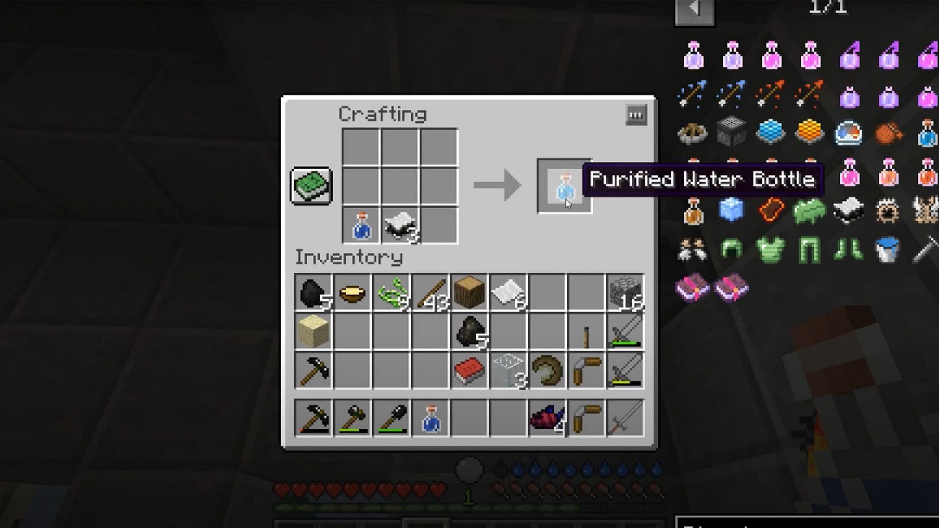 Purified Water in Minecraft RLCraft (Image via Shivaxi)