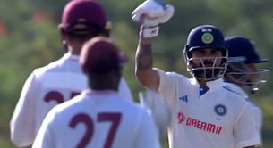 [Watch] Virat Kohli gets pumped up after his first boundary off 81st delivery in 1st IND vs WI opening Test