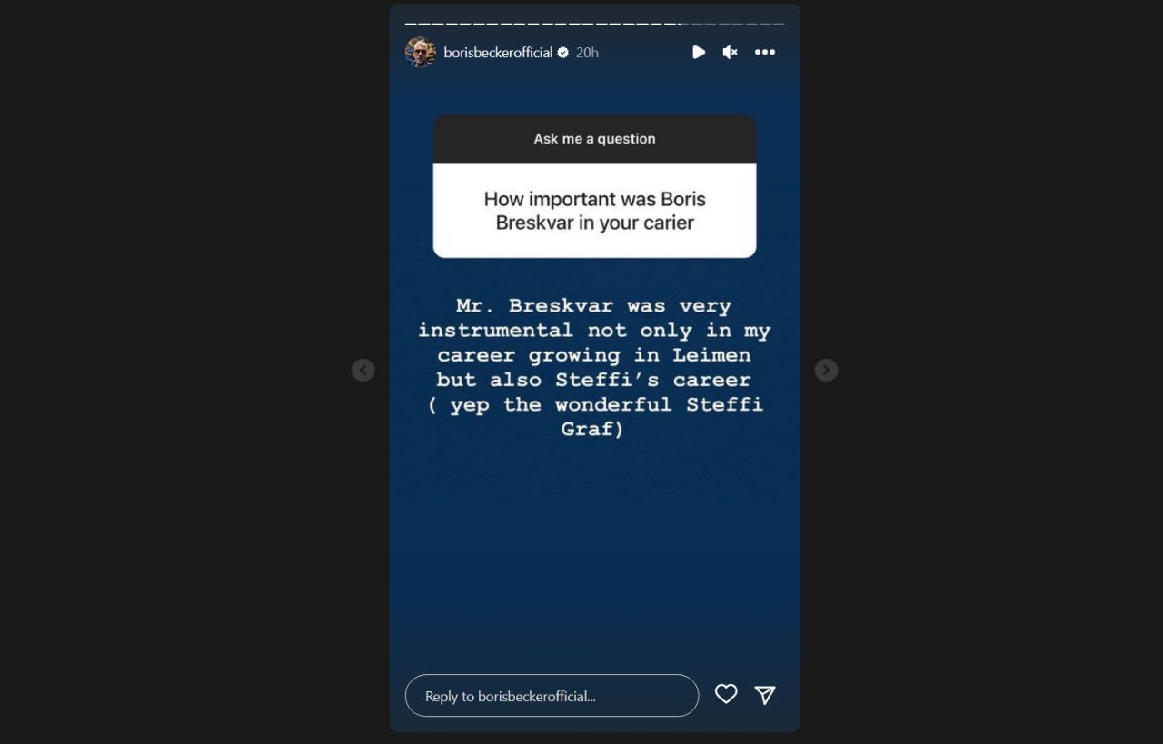 Boris Becker via Instagram stories.