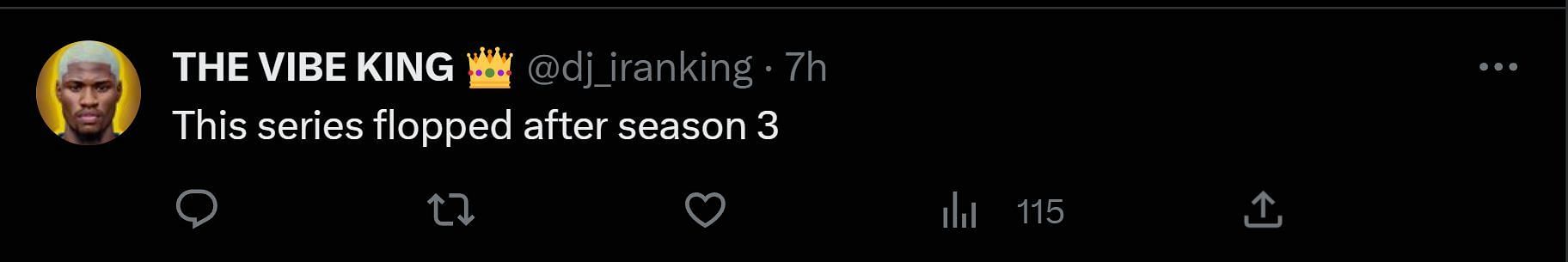 A tweet reply to DF&#039;s post about season 8 renewal (Image via Twitter)