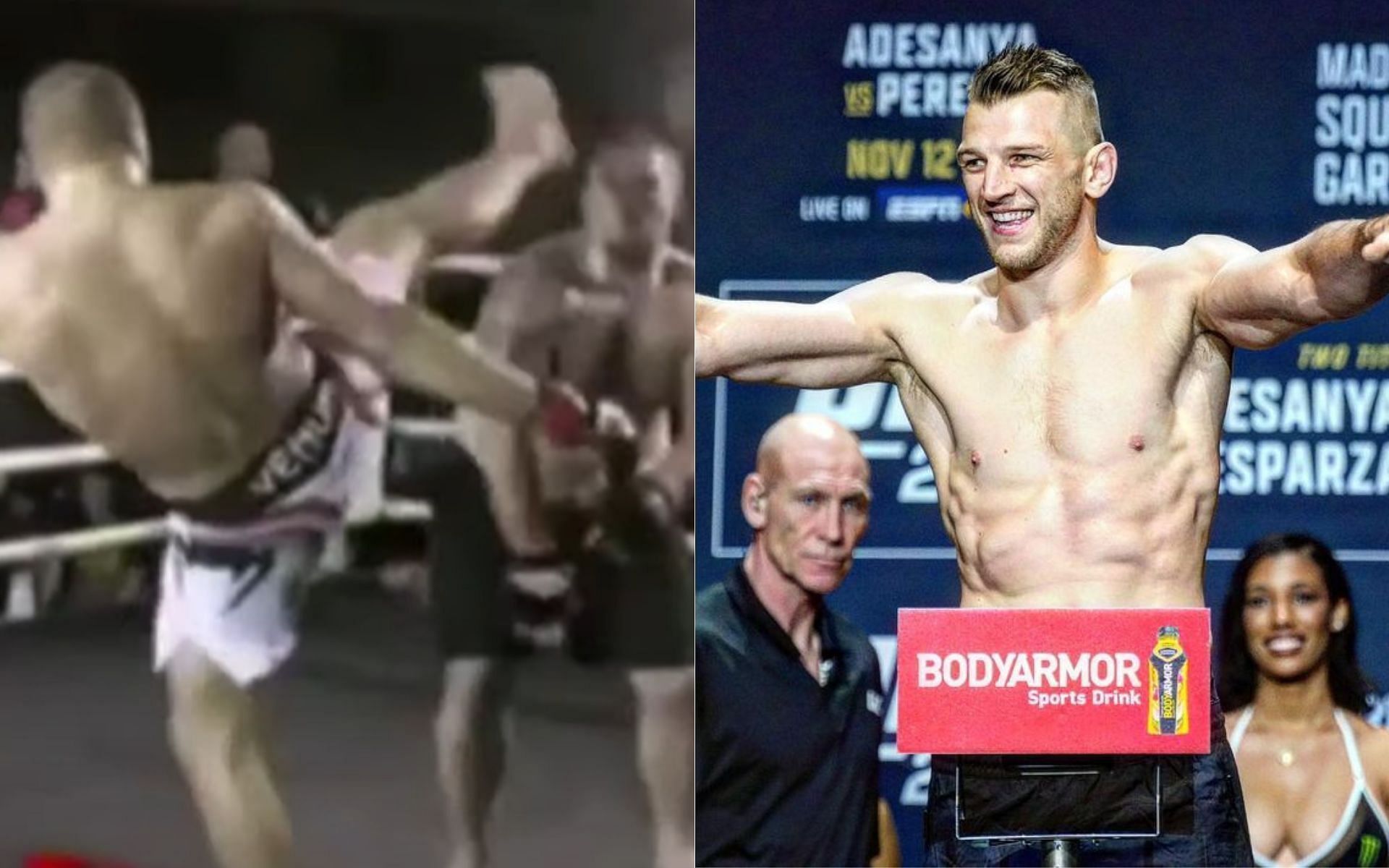 Dan Hooker and Mark Creedy (left) Dan Hooker (right) [Image courtesy @theominator1000 on YouTube @danhangman on Instagram]