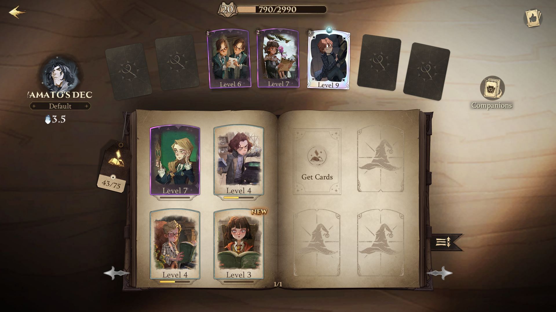 Acquiring duplicate cards can increase Spellbook level (Image via WB Games)