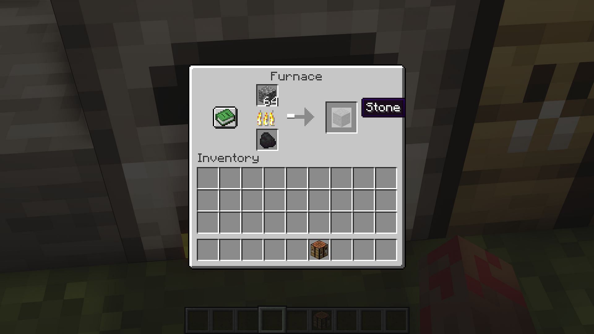 Regular stone blocks can either be obtained by smelting cobblestone or by mining with silk touch in Minecraft (Image via Mojang)