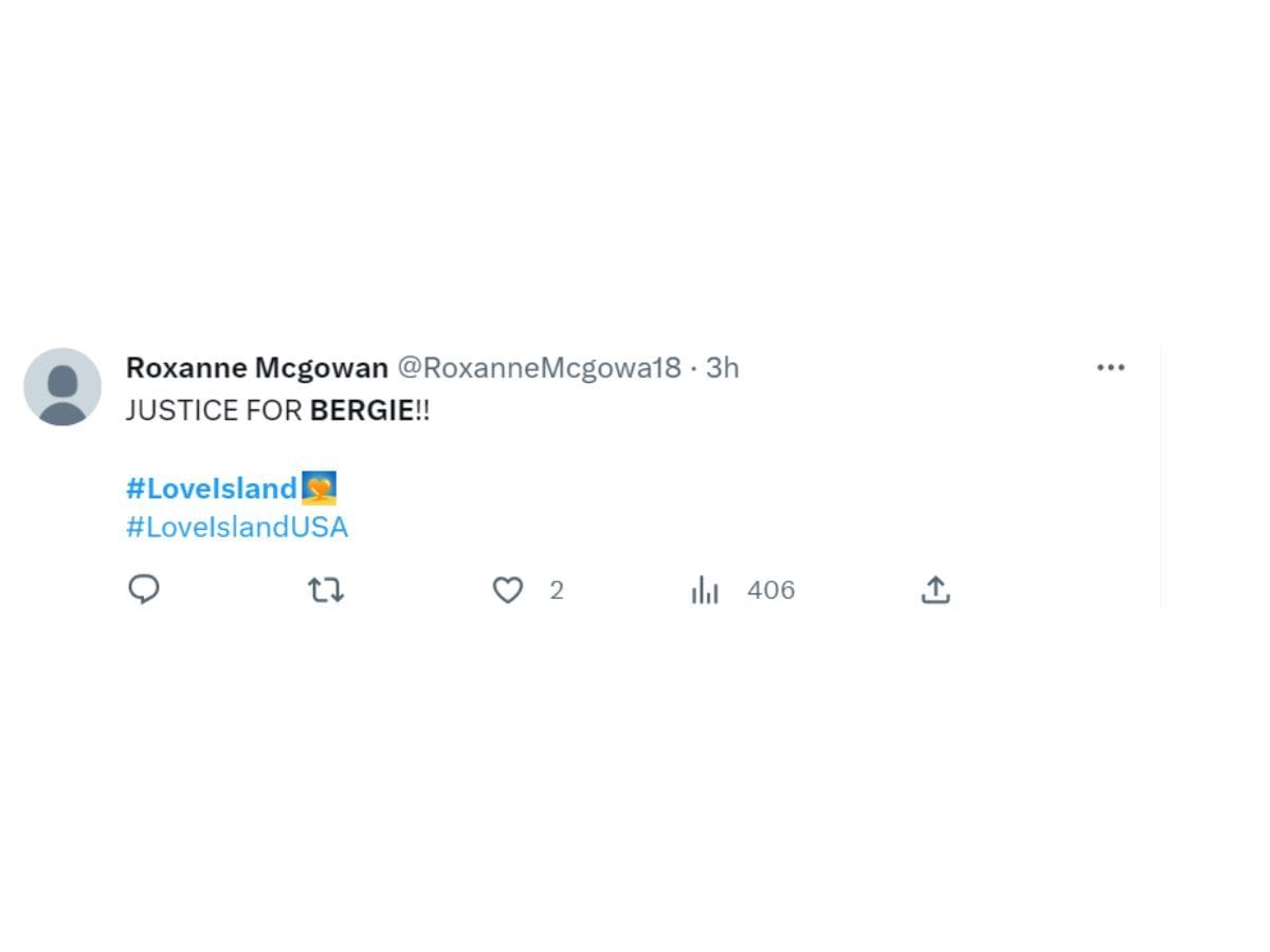 &ldquo;JUSTICE FOR BERGIE!!&rdquo;: Love Island USA fans don&rsquo;t like how Bergie was