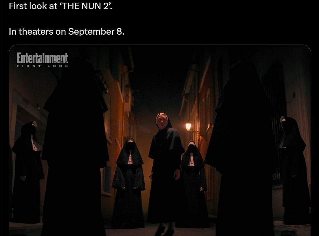 A tweet reply to the Discussing FIlm&#039;s post about The Nun&#039;s sequel (Image via Twitter)