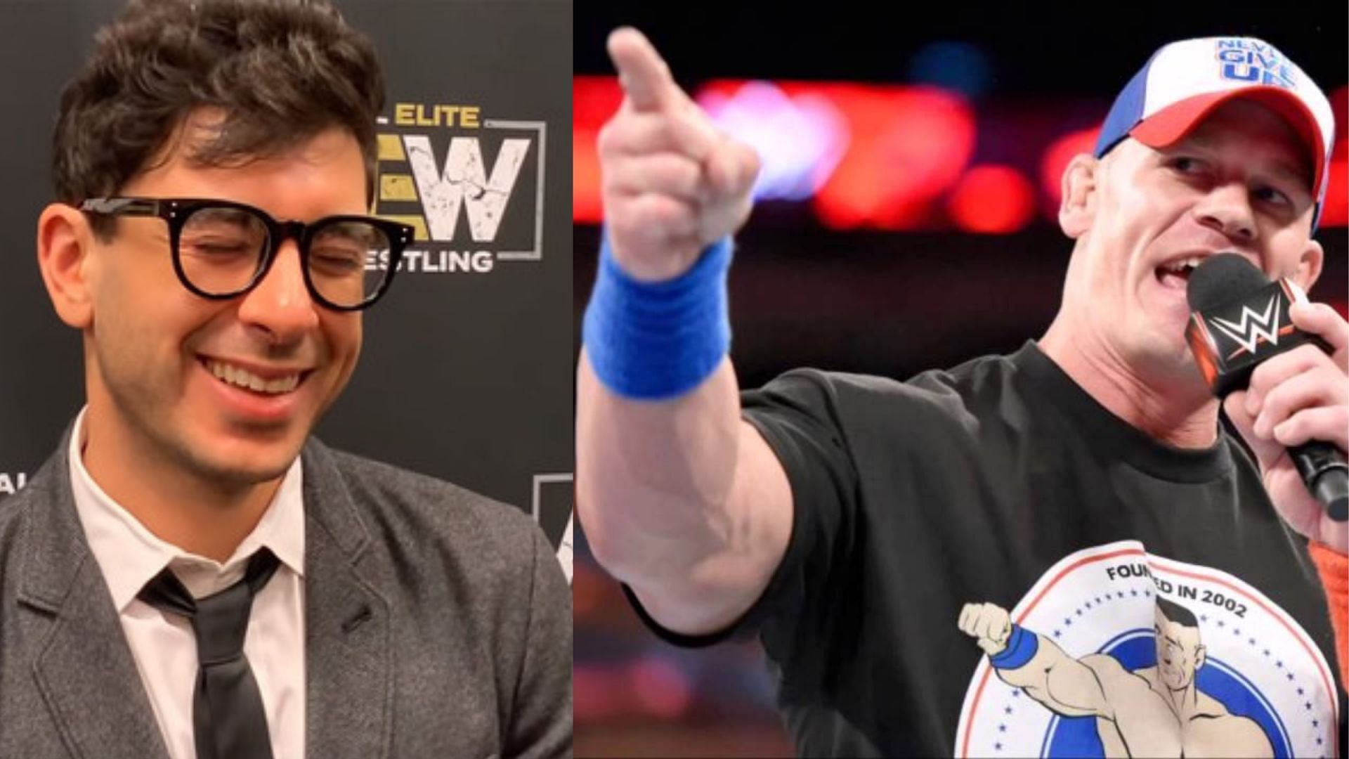 Tony Khan (left) and John Cena (right)