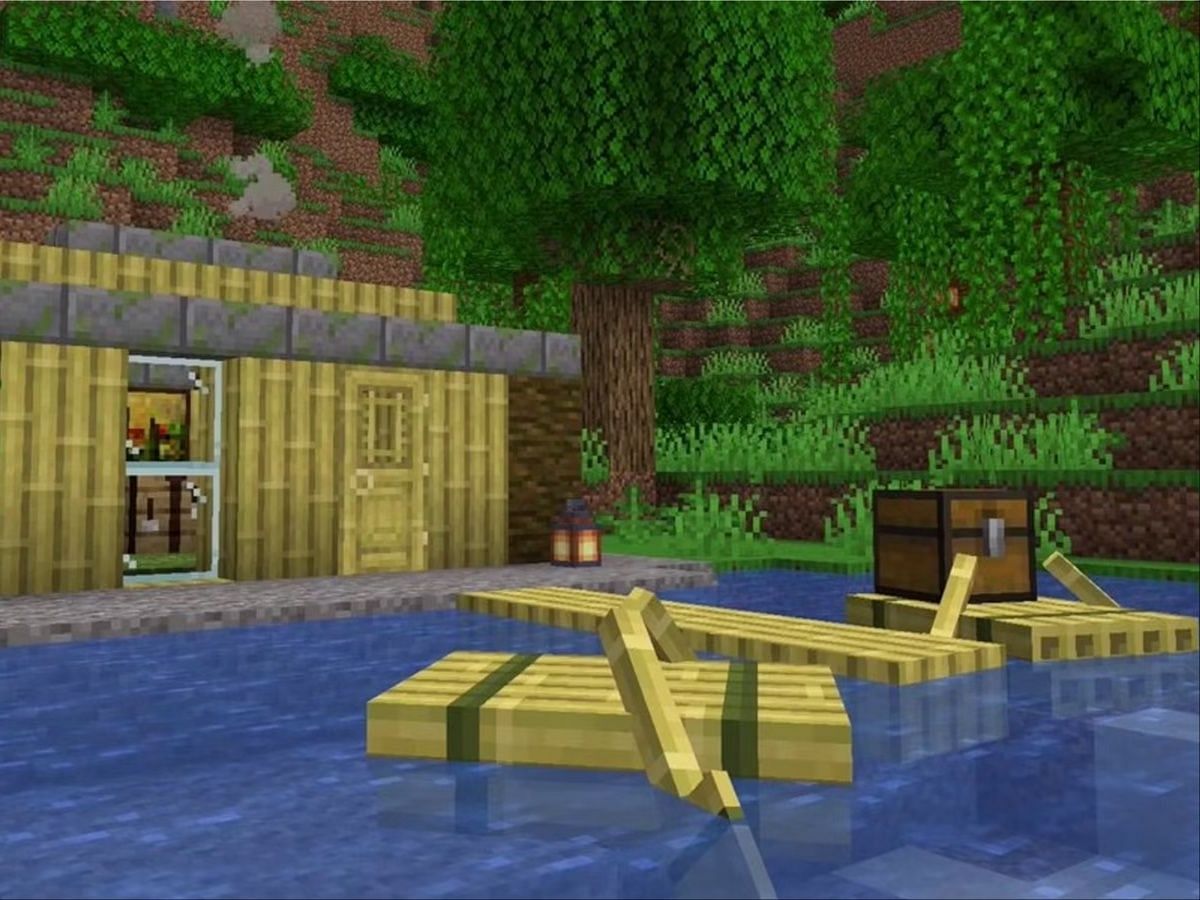 You can now make cute bamboo rafts in Minecraft.