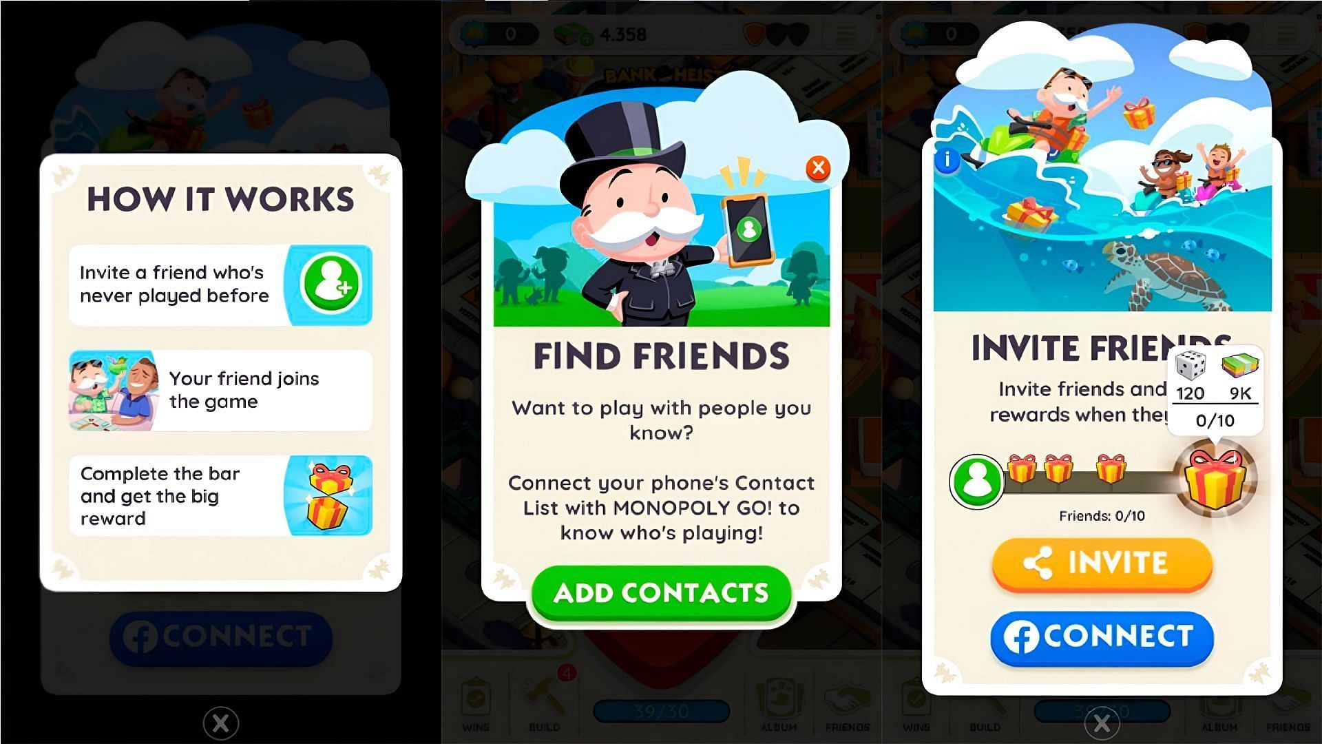 Invite friends to earn free dice (Image via Scopely)