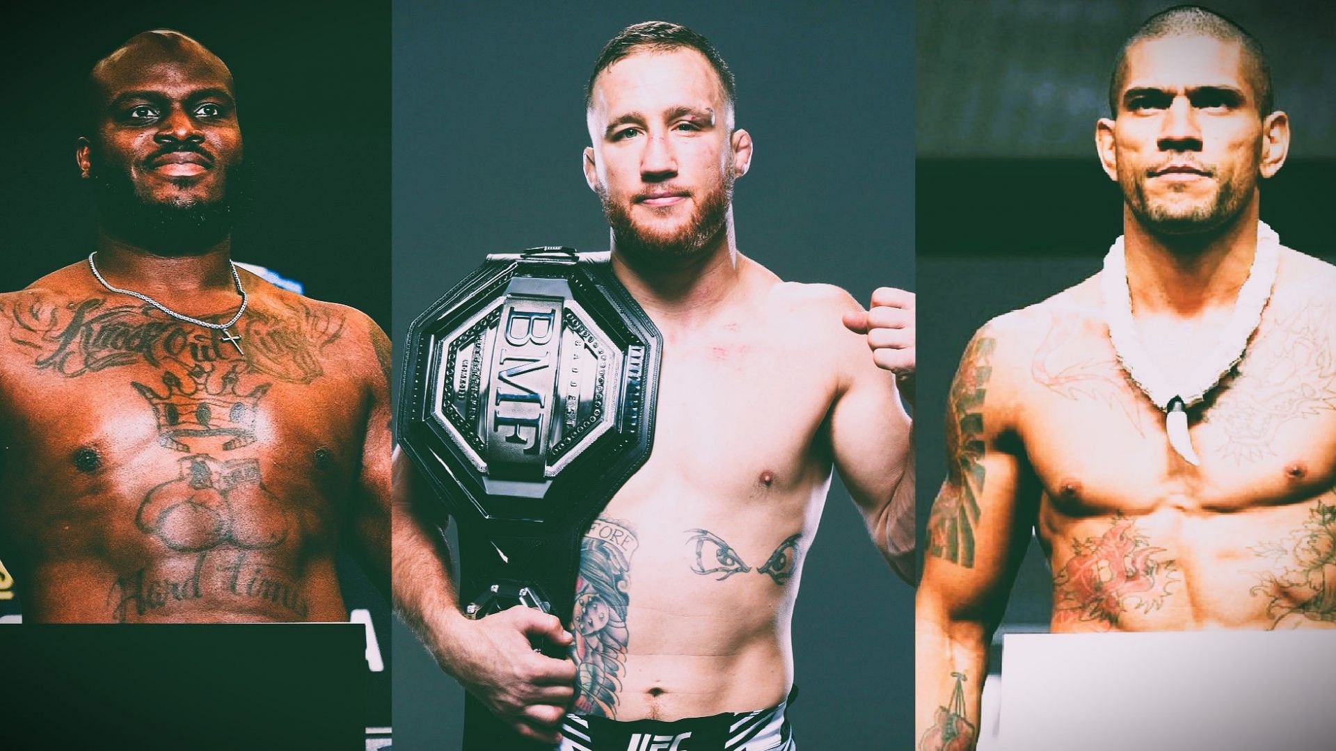 Derrick Lewis, Justin Gaethje and Alex Pereira emerged victorious at UFC 291 [Images via @ufc &amp; @alexpoatanpereira on Instagram]