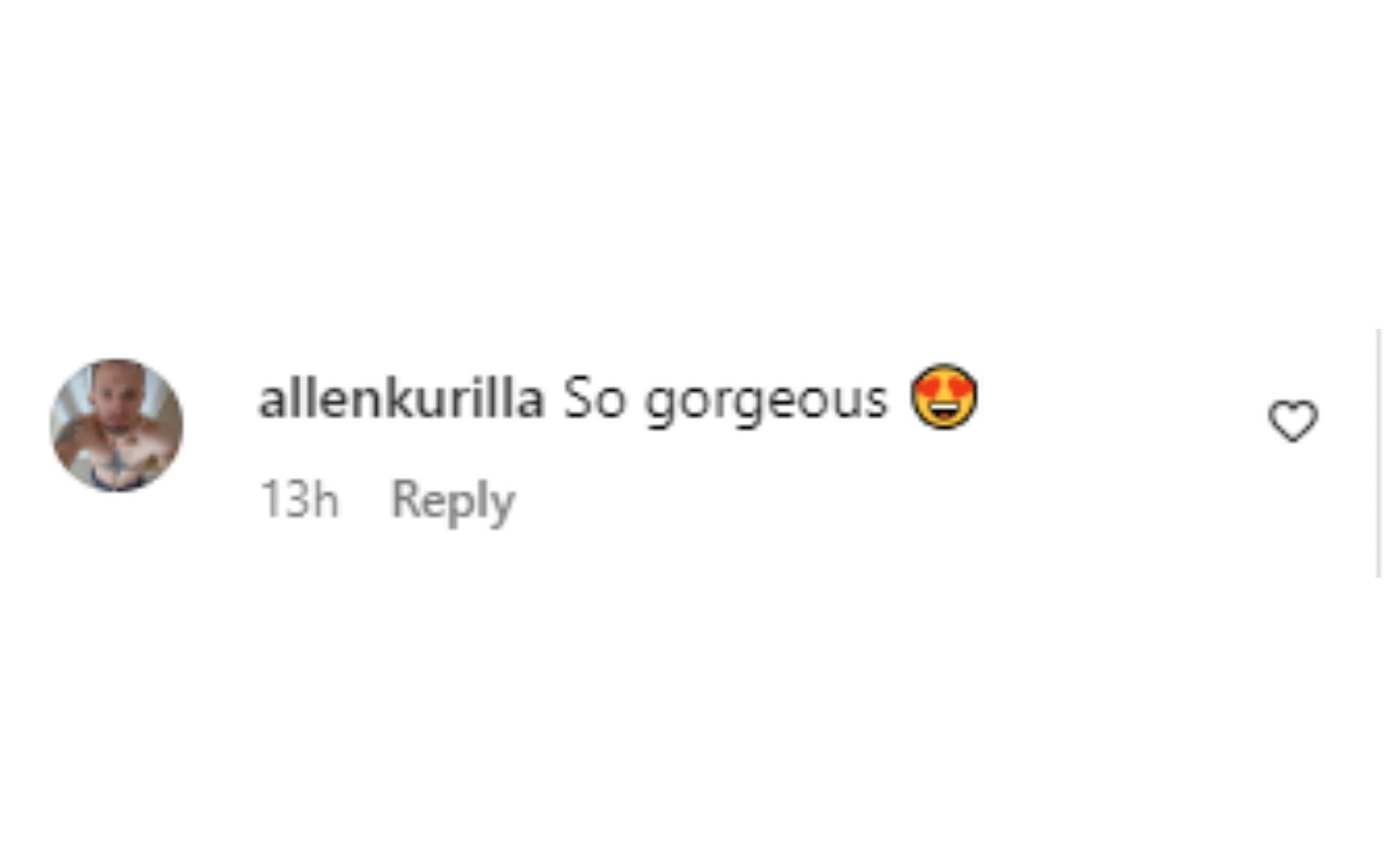 A user in awe of Kowalkiewicz&#039;s beauty